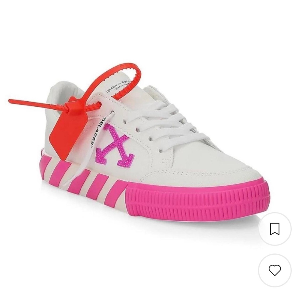 Pink Off White Low Vulcanized Canvas Sneaker